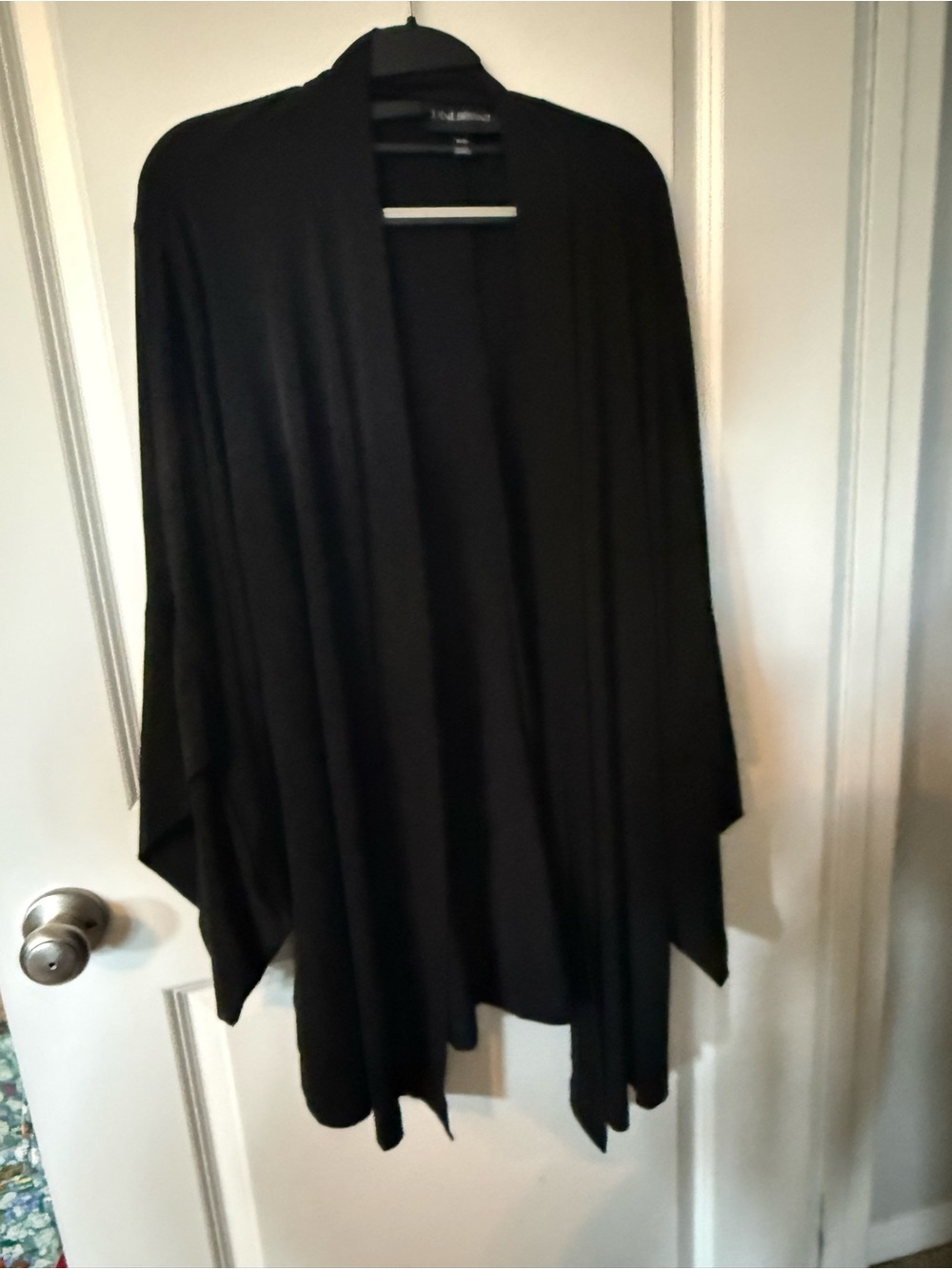 Lane Bryant Black Open-Front Draped Cardigan